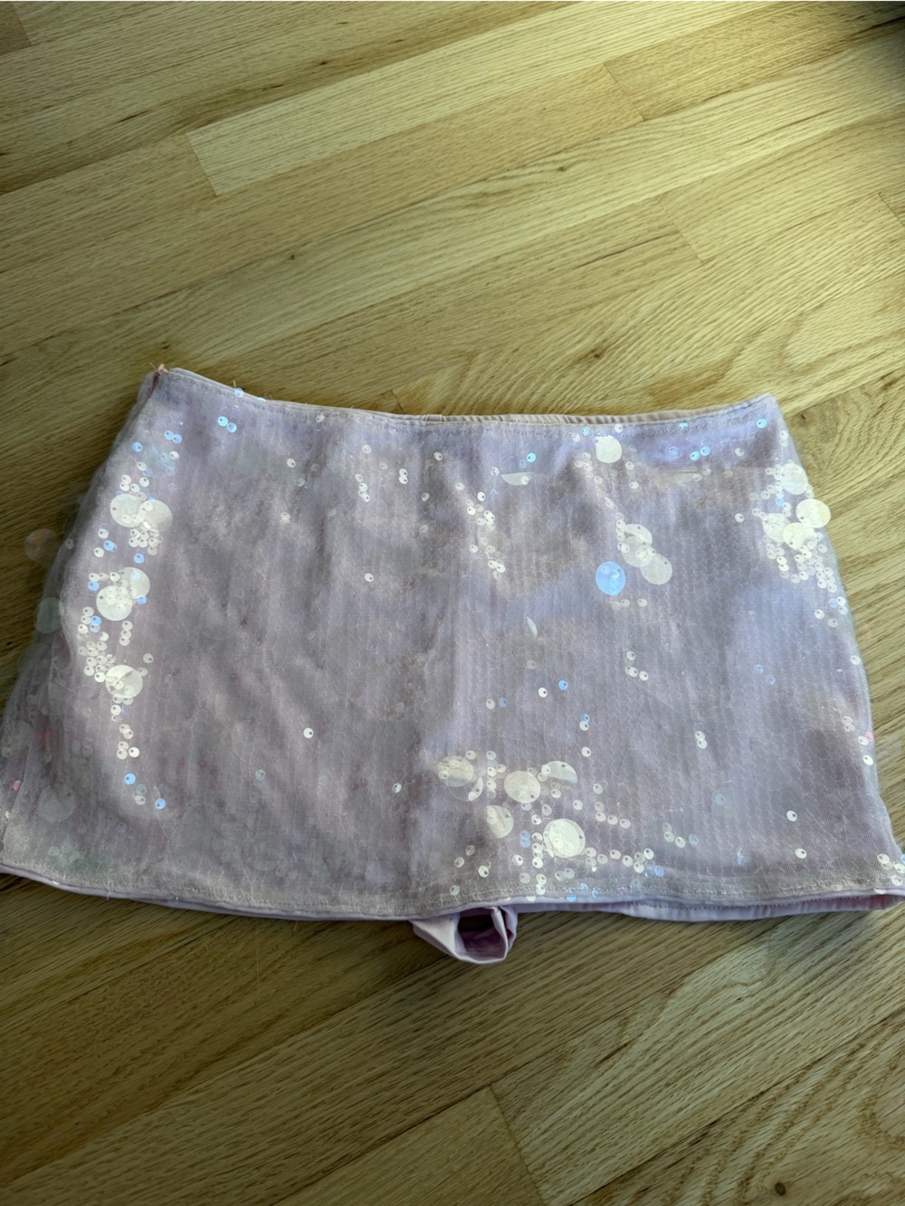 SHEIN pink Iridescent Sequin Skort